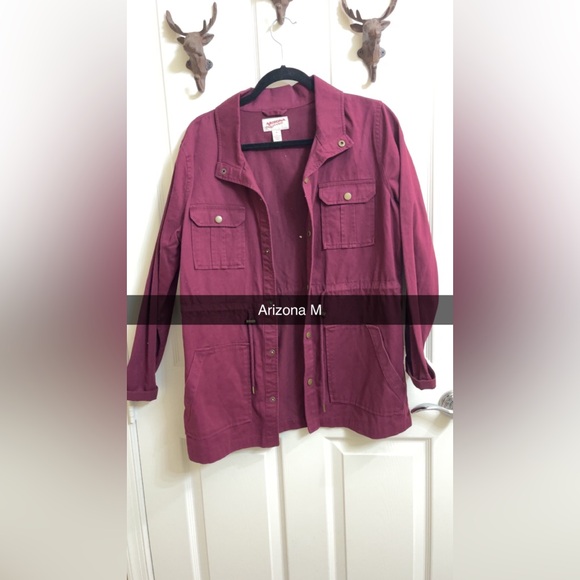 Burgundy lightweight utility jacket - Picture 1 of 1
